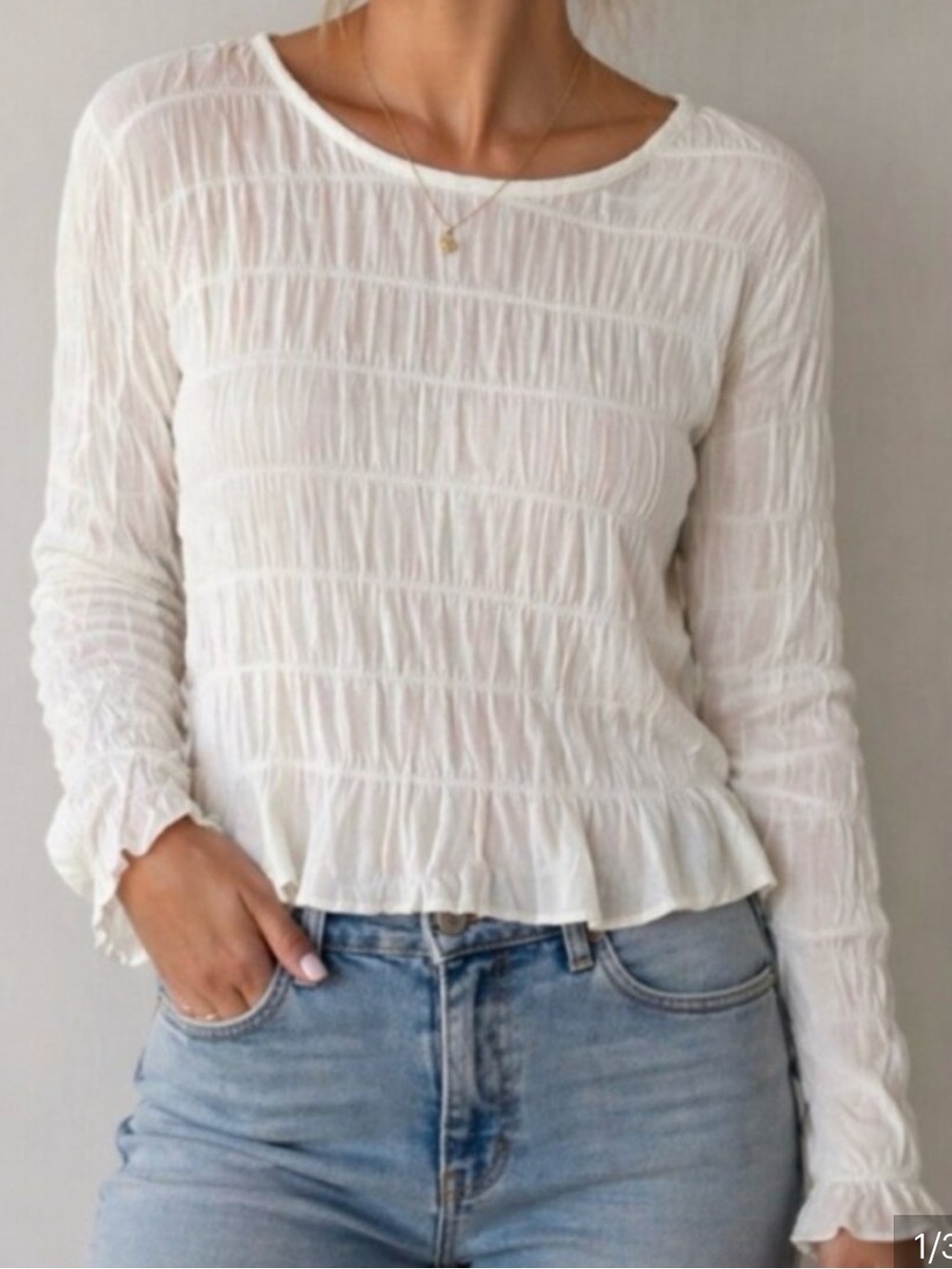 NWT Sanctuary Ruched White Blouse